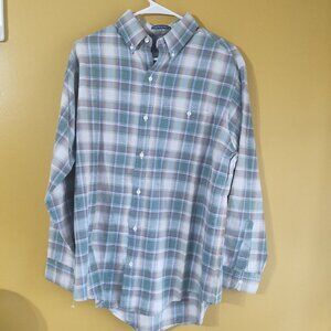 Raintree Country Long Sleeve Button Down Plaid Shirt 16, 32x33 *